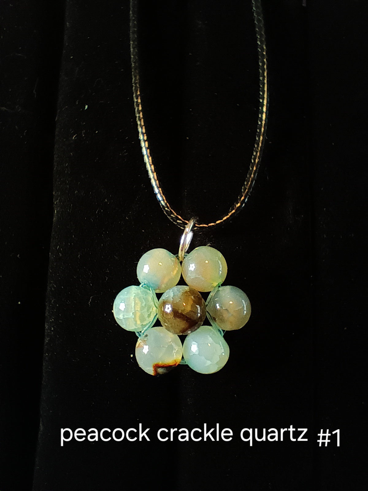 Genuine crystal flower pendant