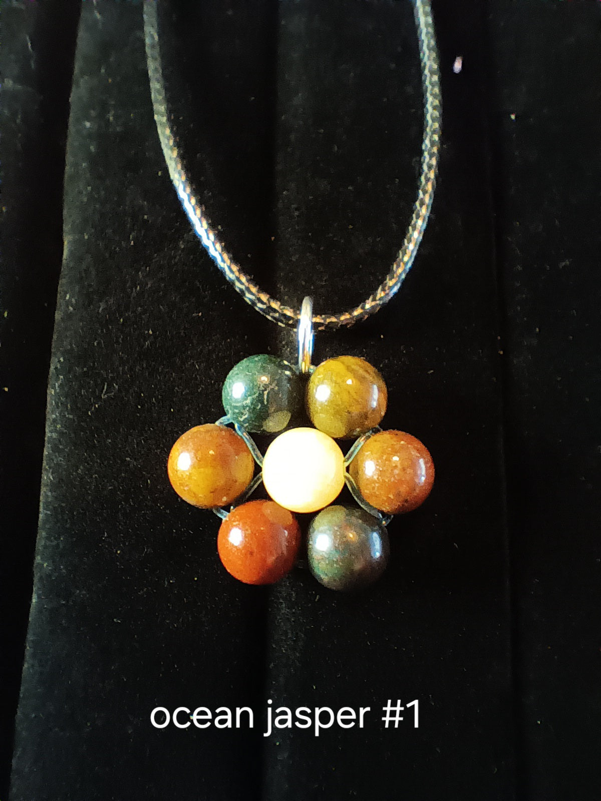 Genuine crystal flower pendant