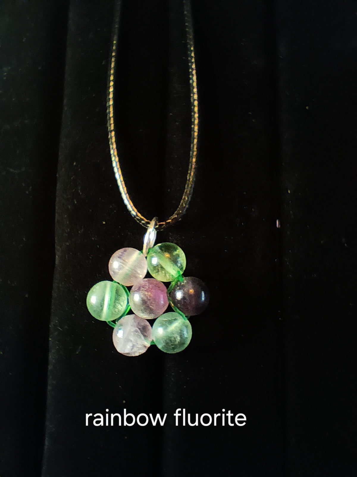 Genuine crystal flower pendant