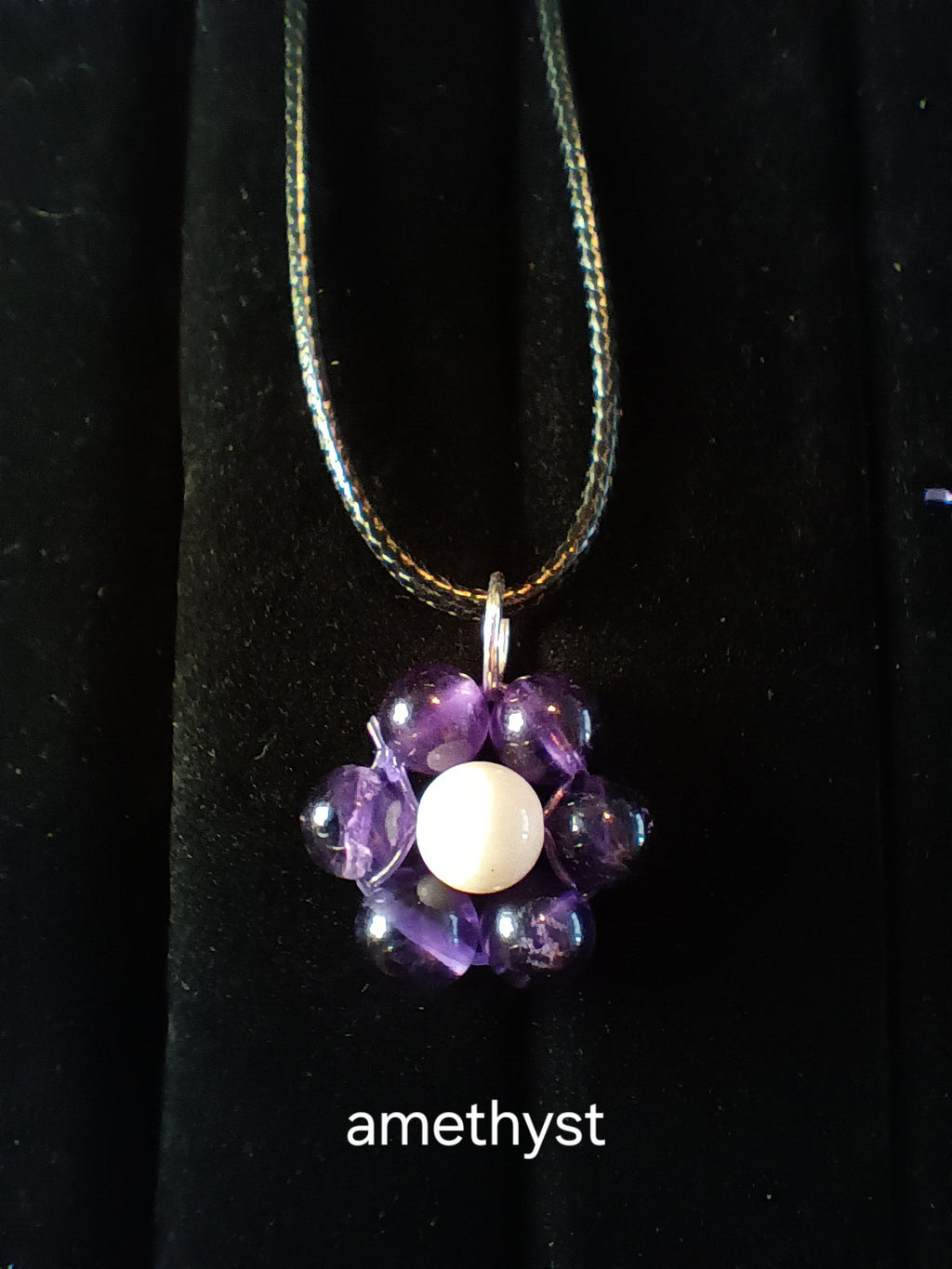 Genuine crystal flower pendant