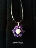 Genuine crystal flower pendant