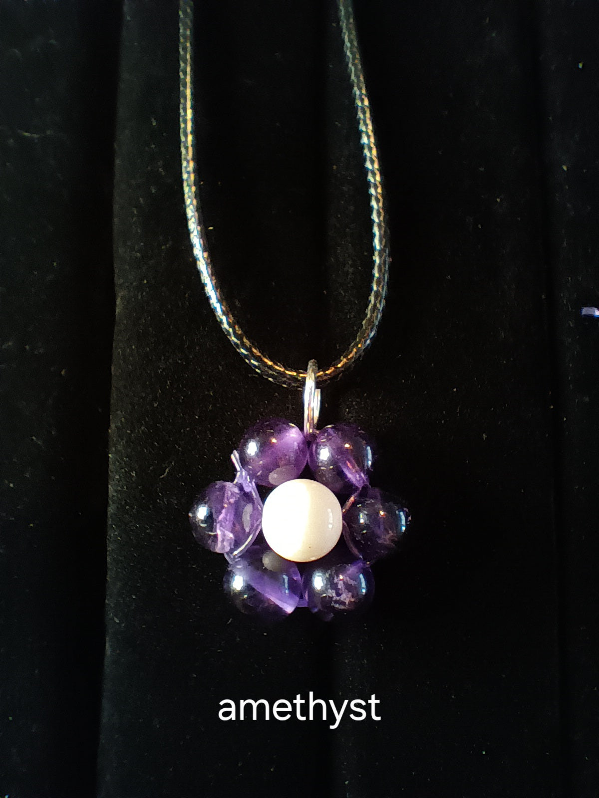 Genuine crystal flower pendant