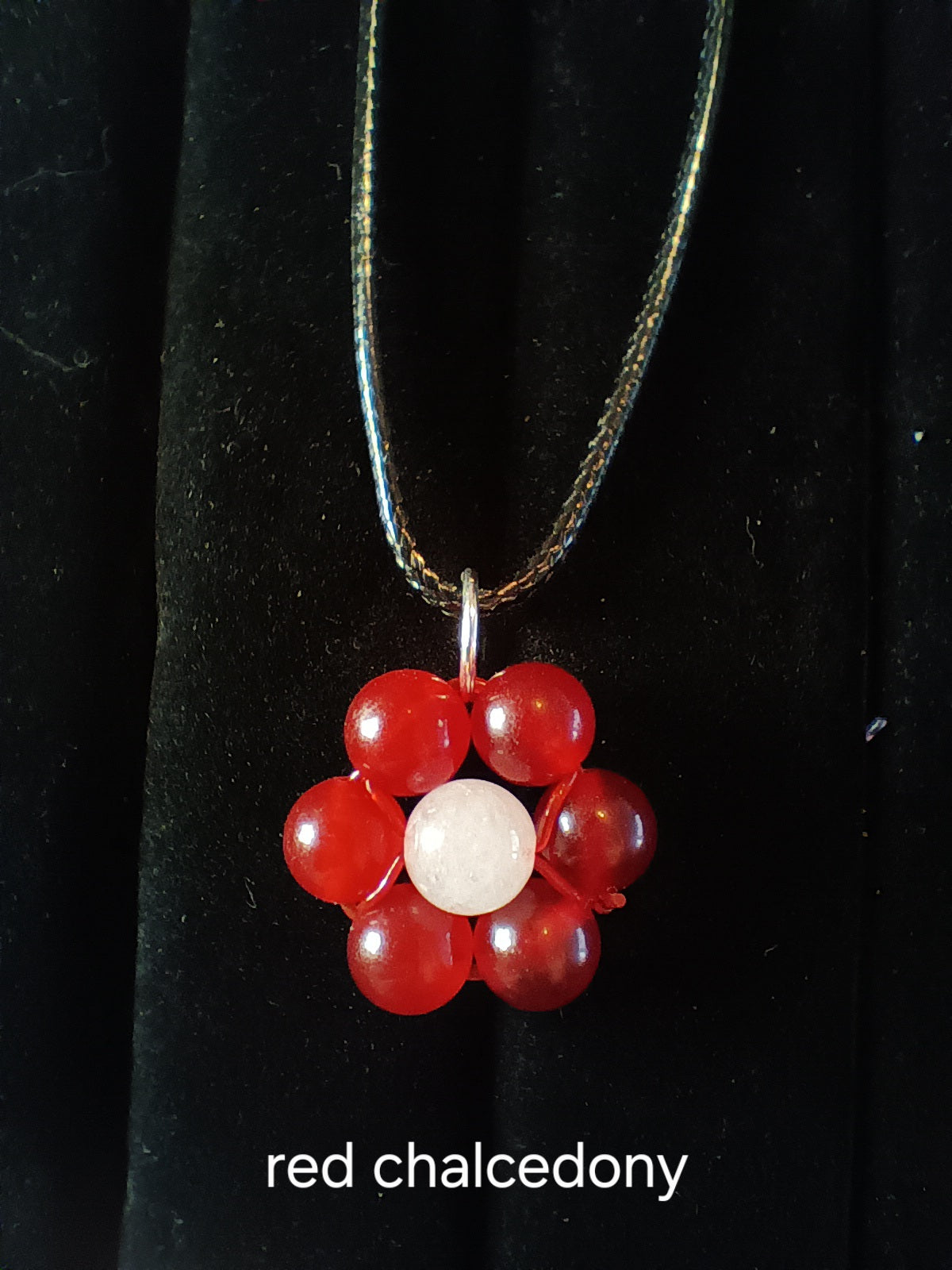 Genuine crystal flower pendant