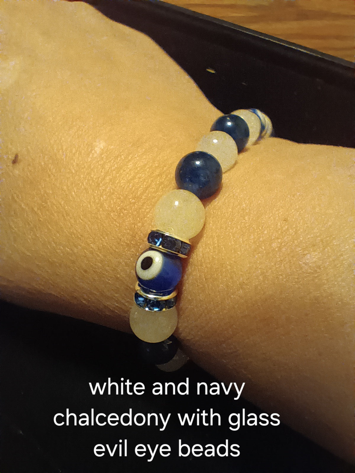 Glamorous bracelets with rhinestone spacers