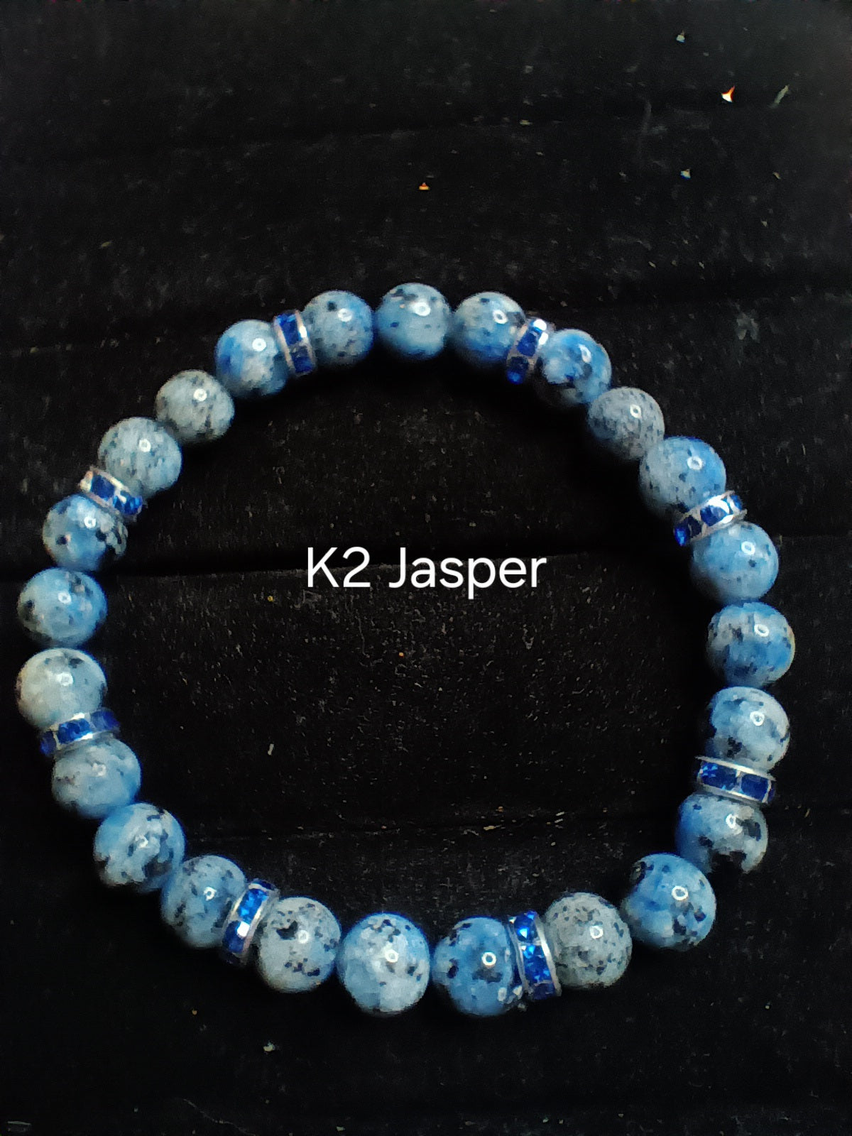 Glamorous bracelets with rhinestone spacers