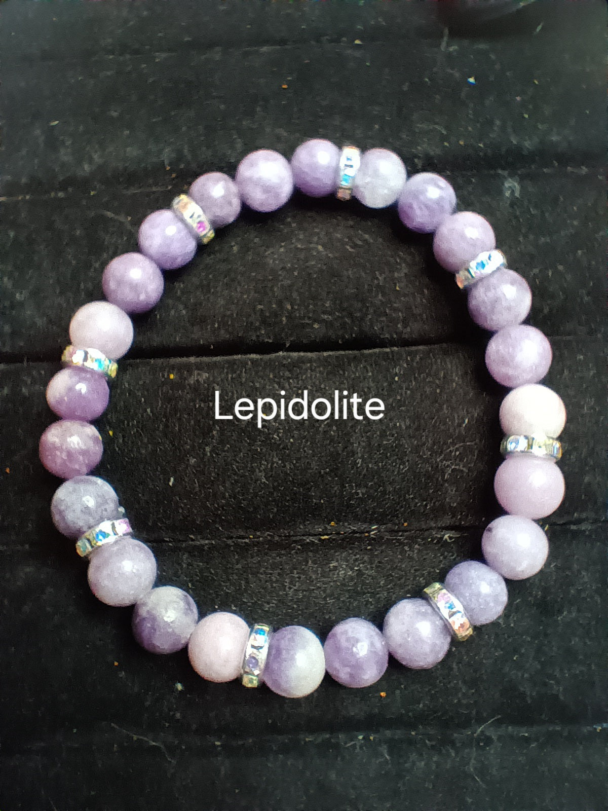 Glamorous bracelets with rhinestone spacers