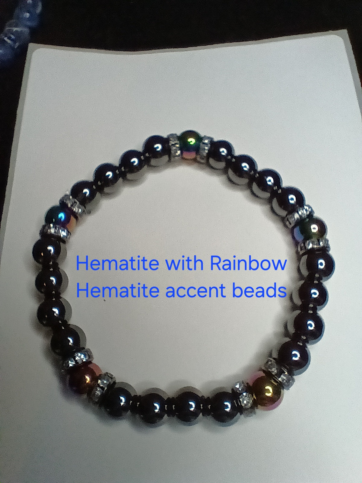 Glamorous bracelets with rhinestone spacers