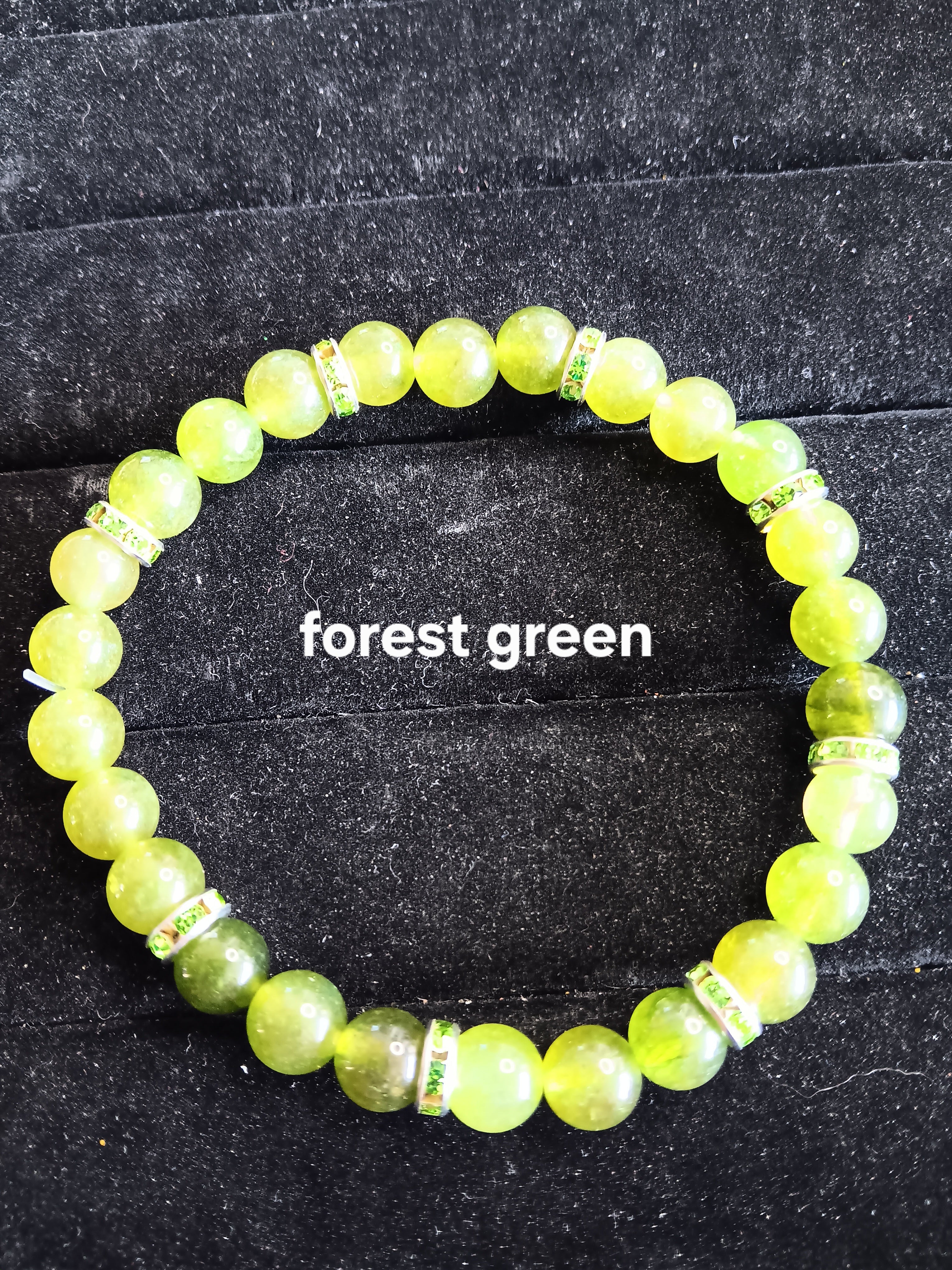 Glamorous bracelets with rhinestone spacers
