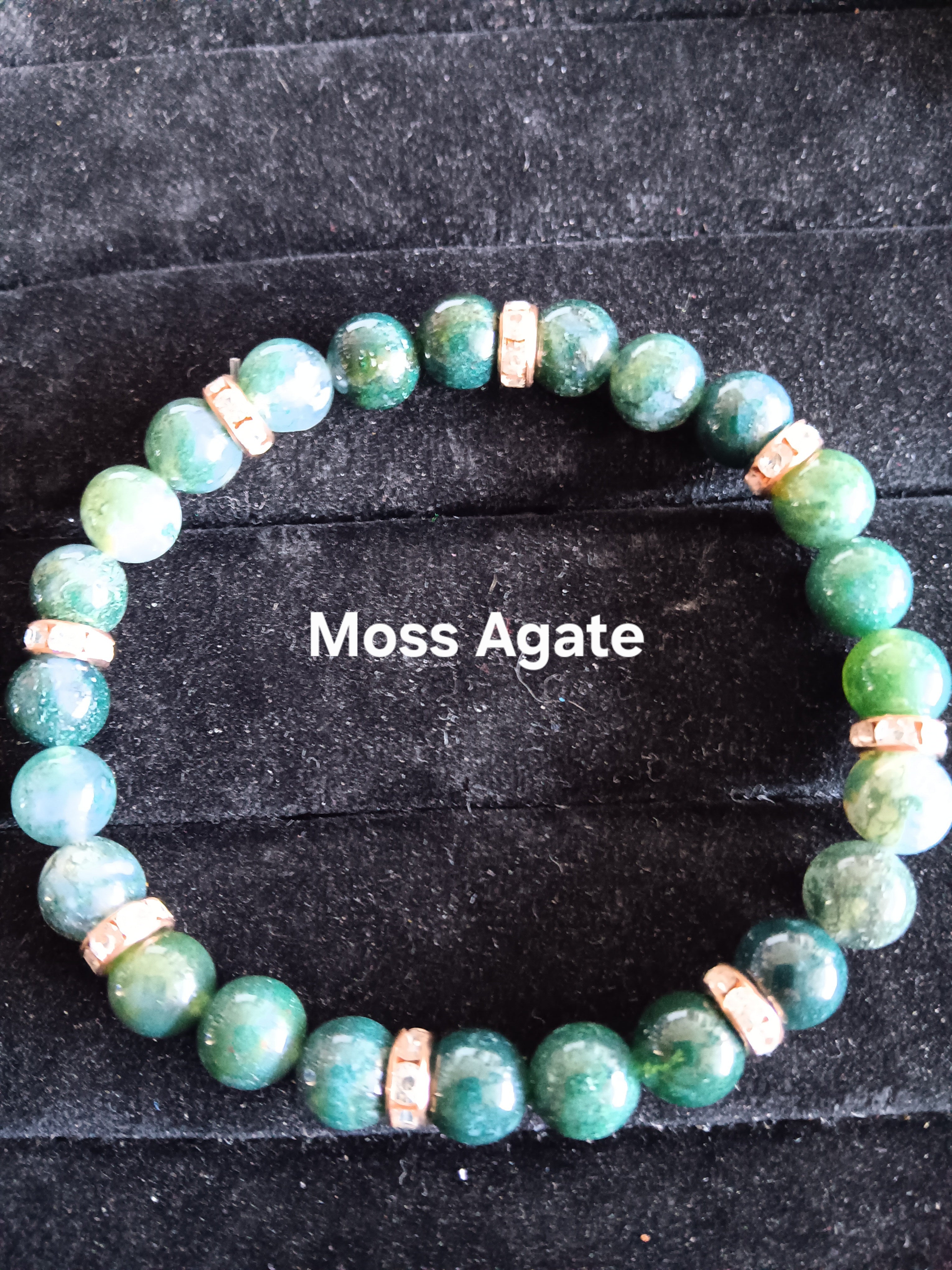 Glamorous bracelets with rhinestone spacers