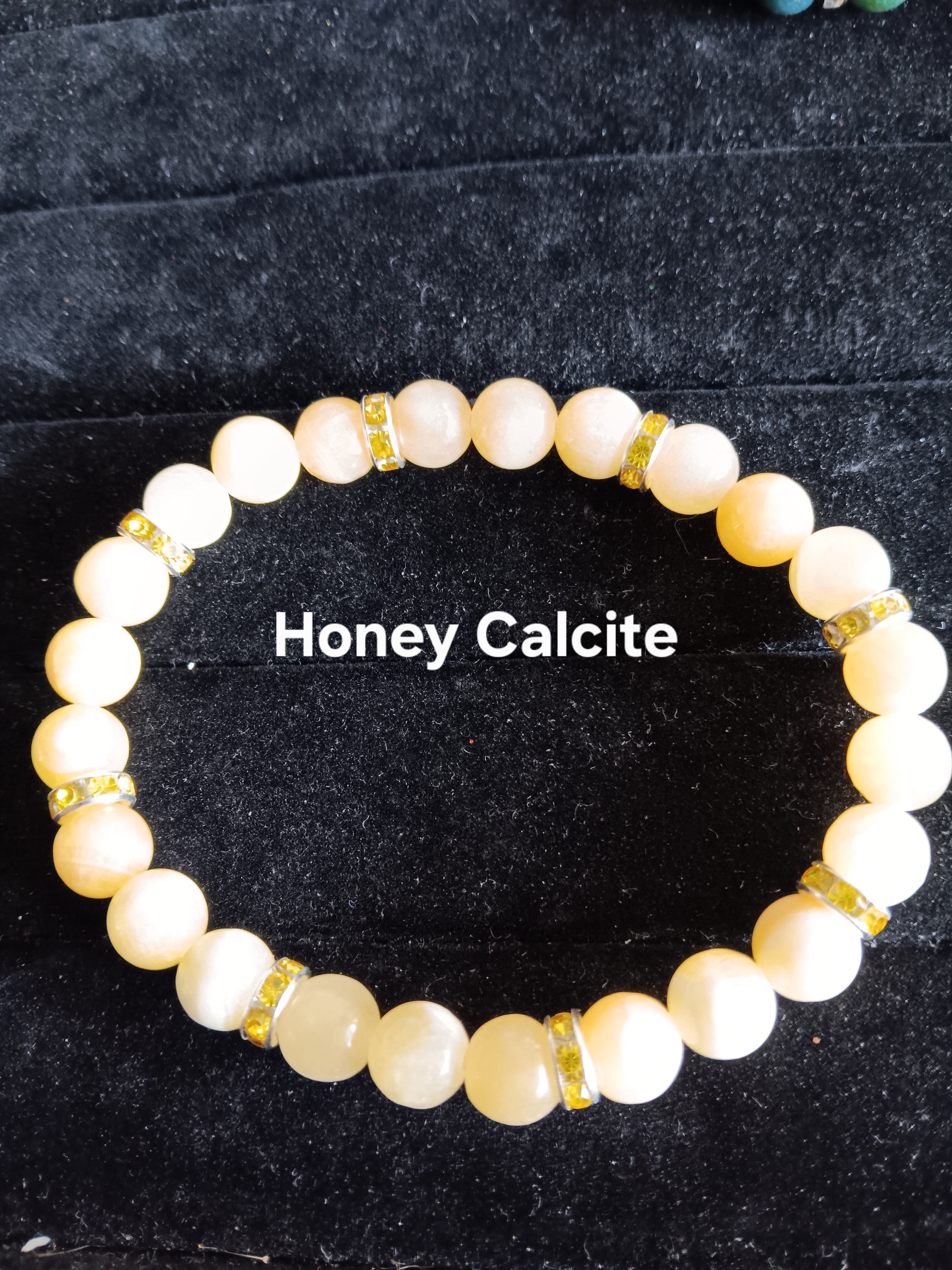 Glamorous bracelets with rhinestone spacers