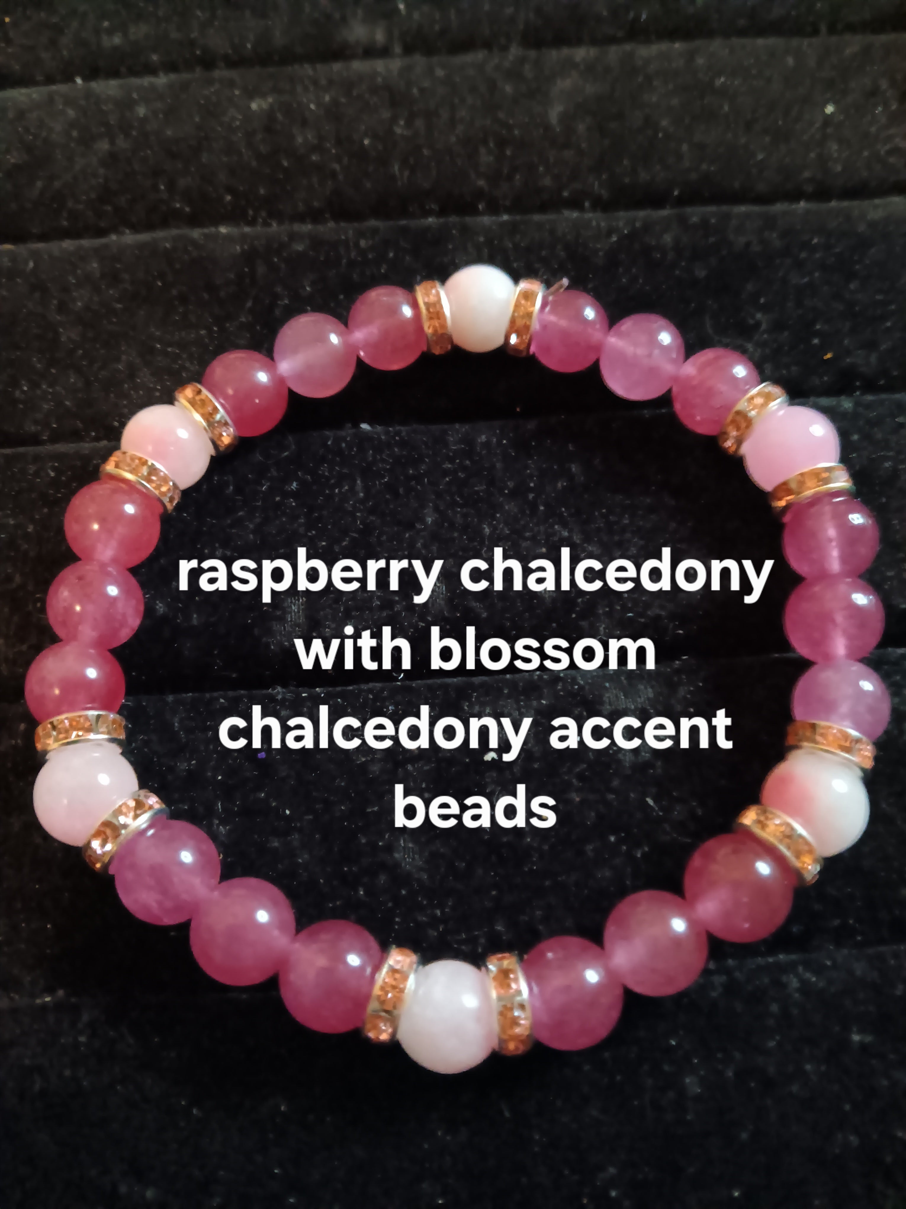 Glamorous bracelets with rhinestone spacers