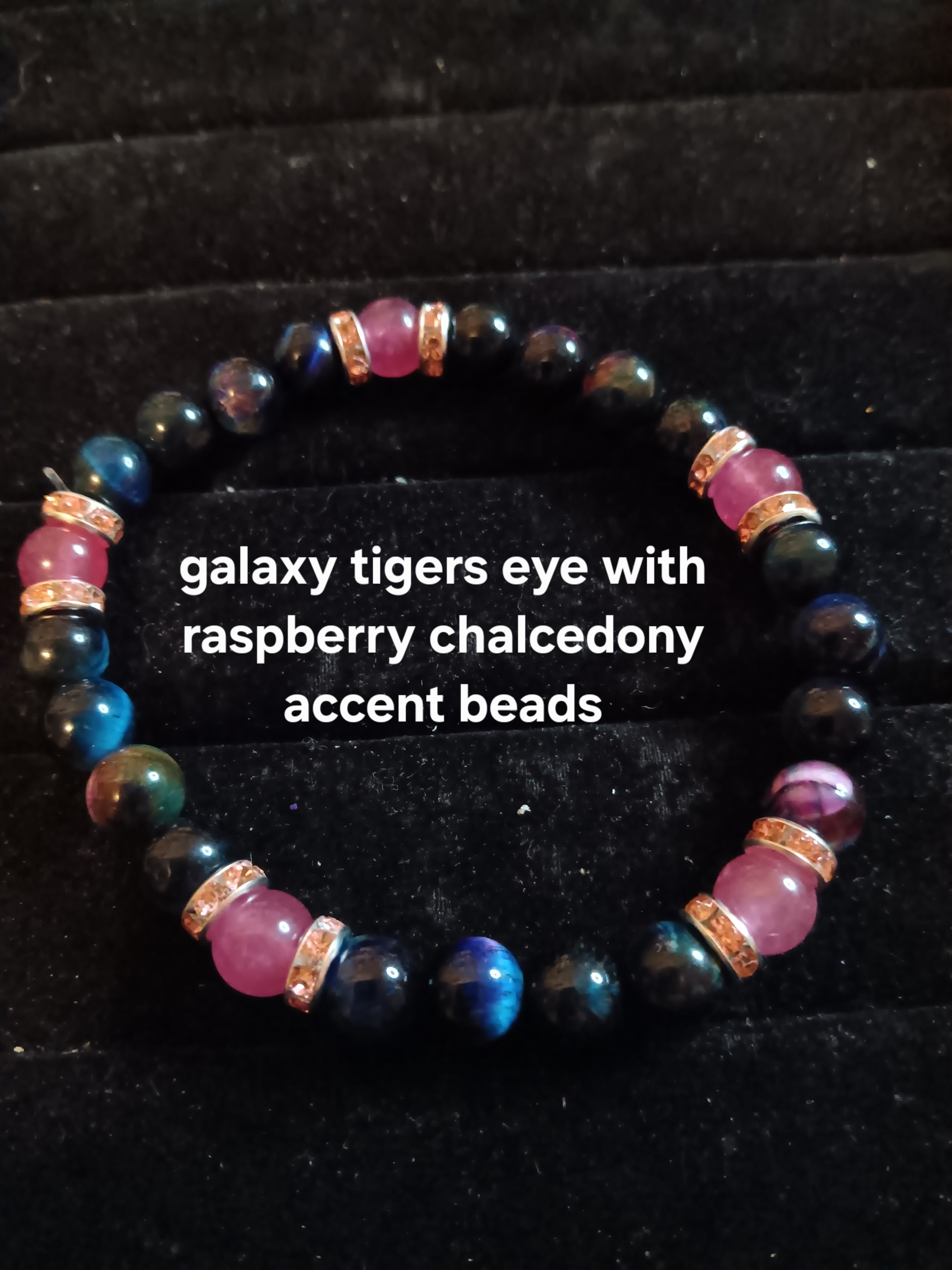 Glamorous bracelets with rhinestone spacers