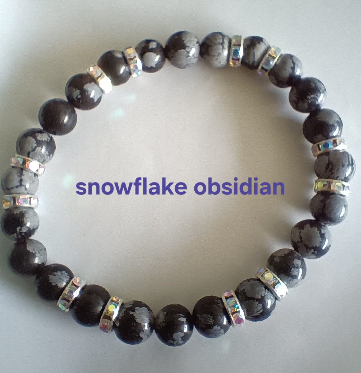 Glamorous bracelets with rhinestone spacers