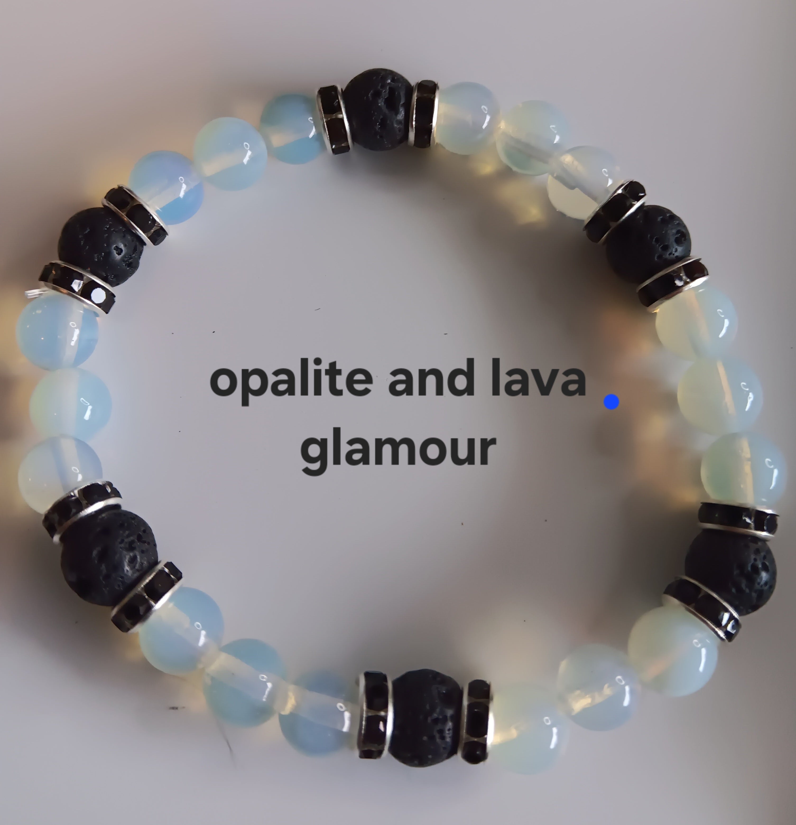 Glamorous bracelets with rhinestone spacers
