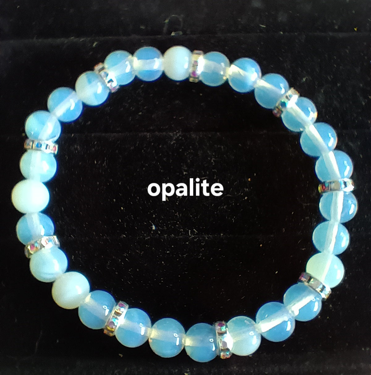 Glamorous bracelets with rhinestone spacers