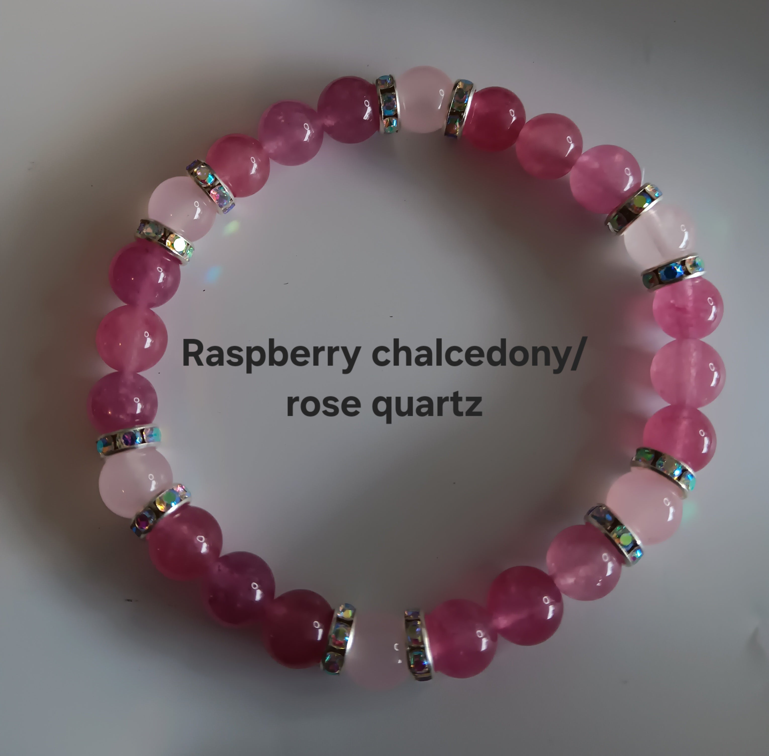 Glamorous bracelets with rhinestone spacers