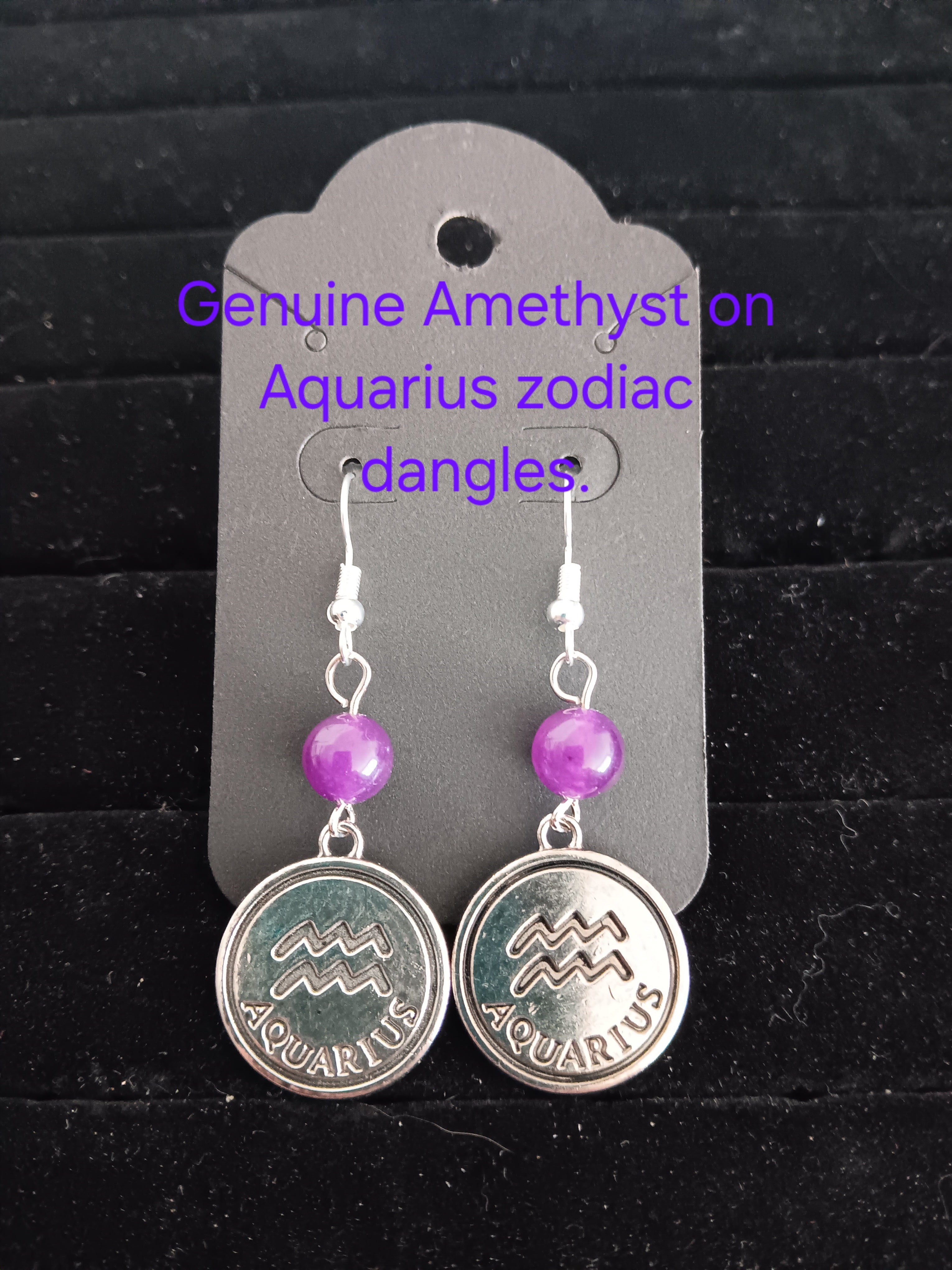 zodiac earrings Aquarius