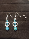Heart dangles Blue