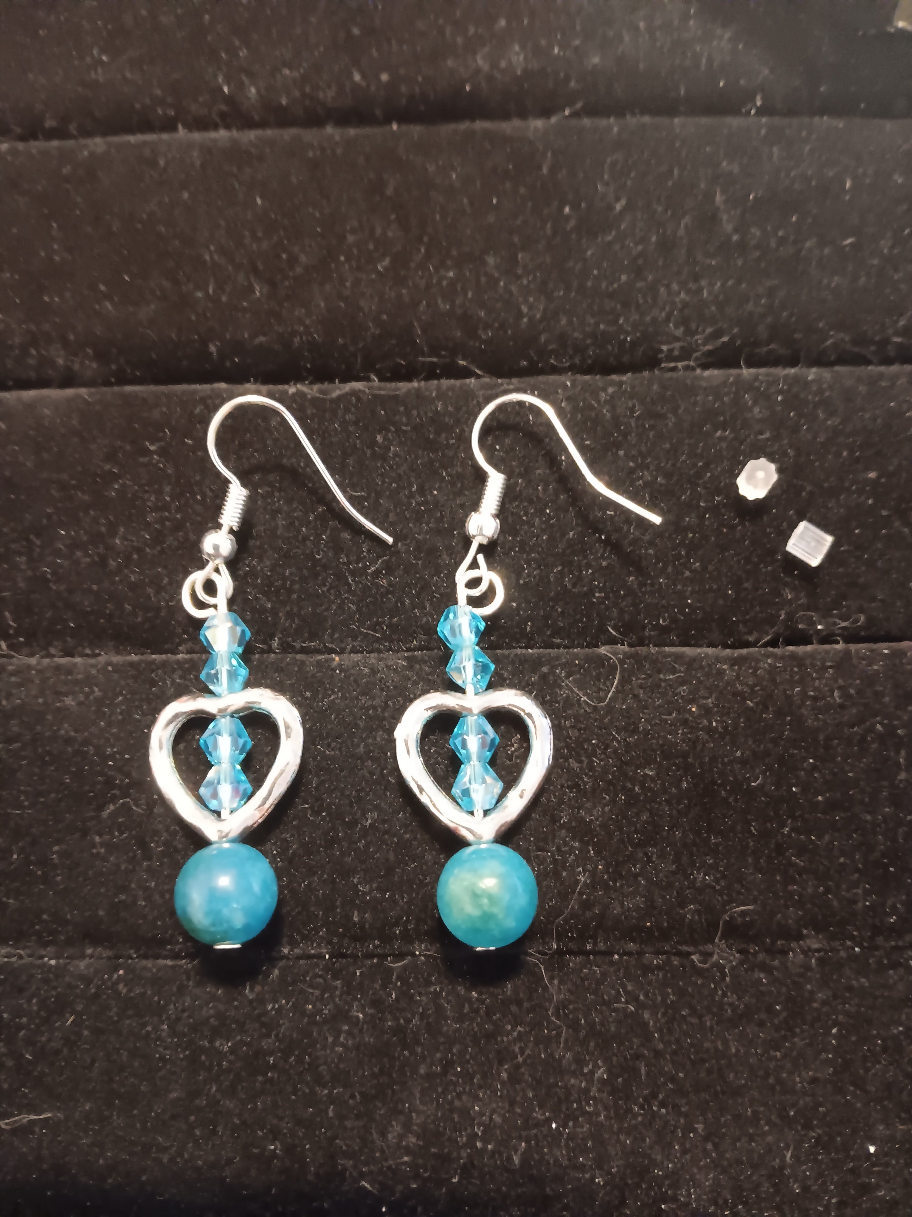 Heart dangles Blue