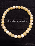 6mm honey calcite bracelet