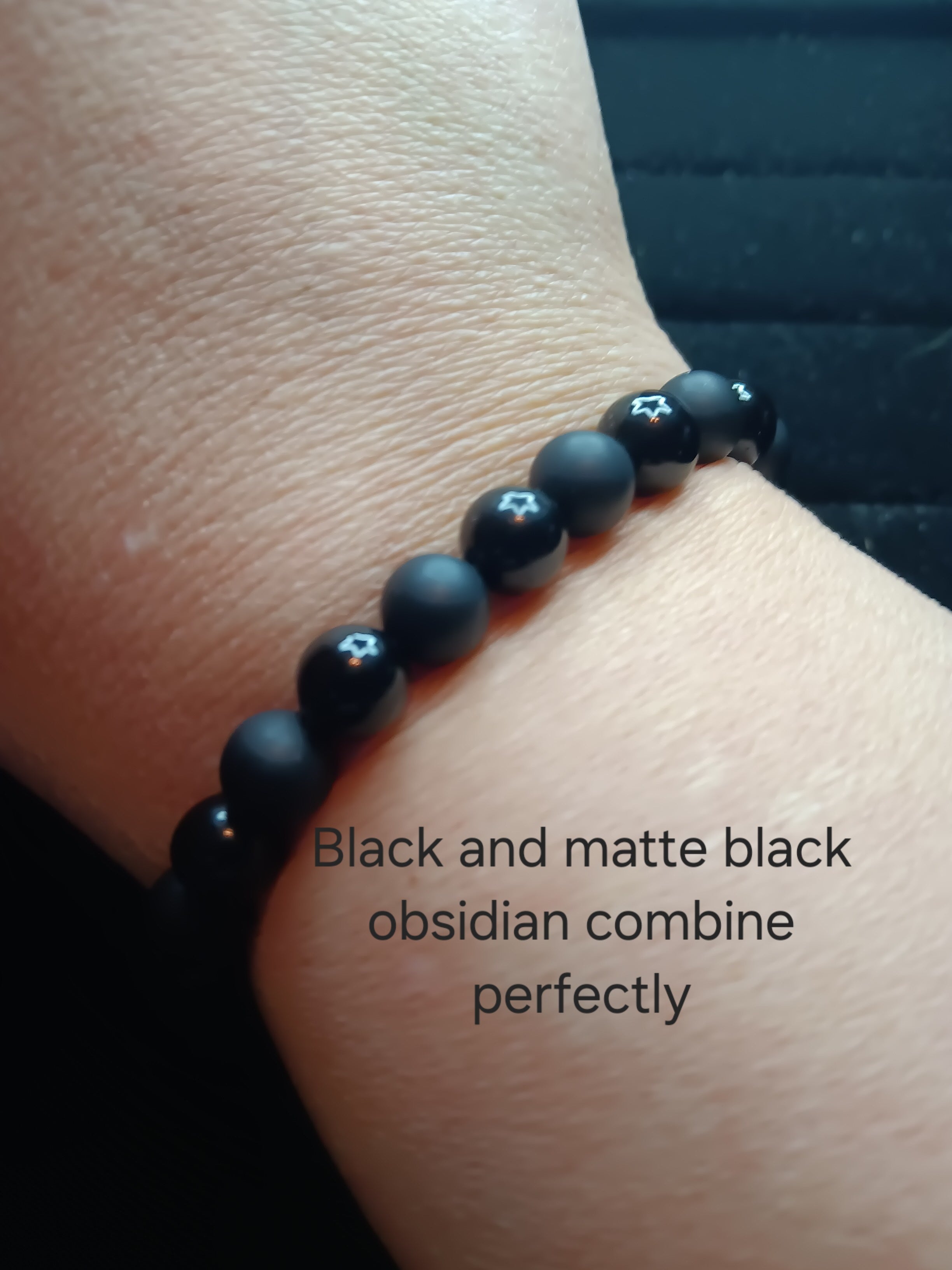Black obsidian bracelet
