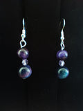 Galaxy tigers eye dangle earrings
