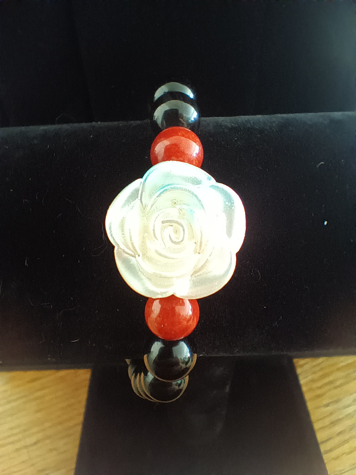 Satin spar selenite rose bracelet