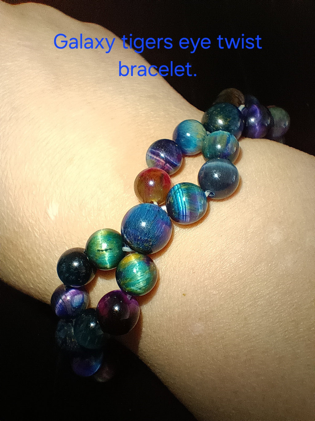Galaxy tigers eye twist bracelet