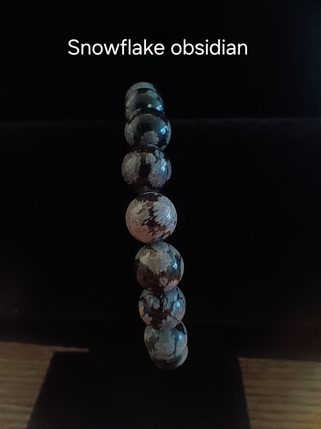 Snowflake obsidian bracelet