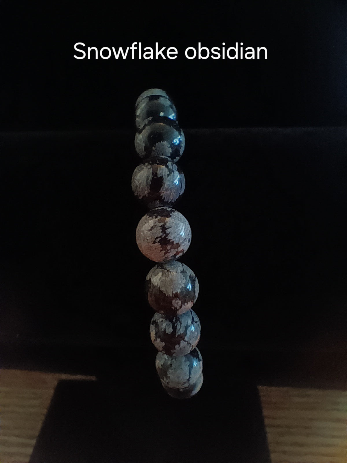Snowflake obsidian bracelet