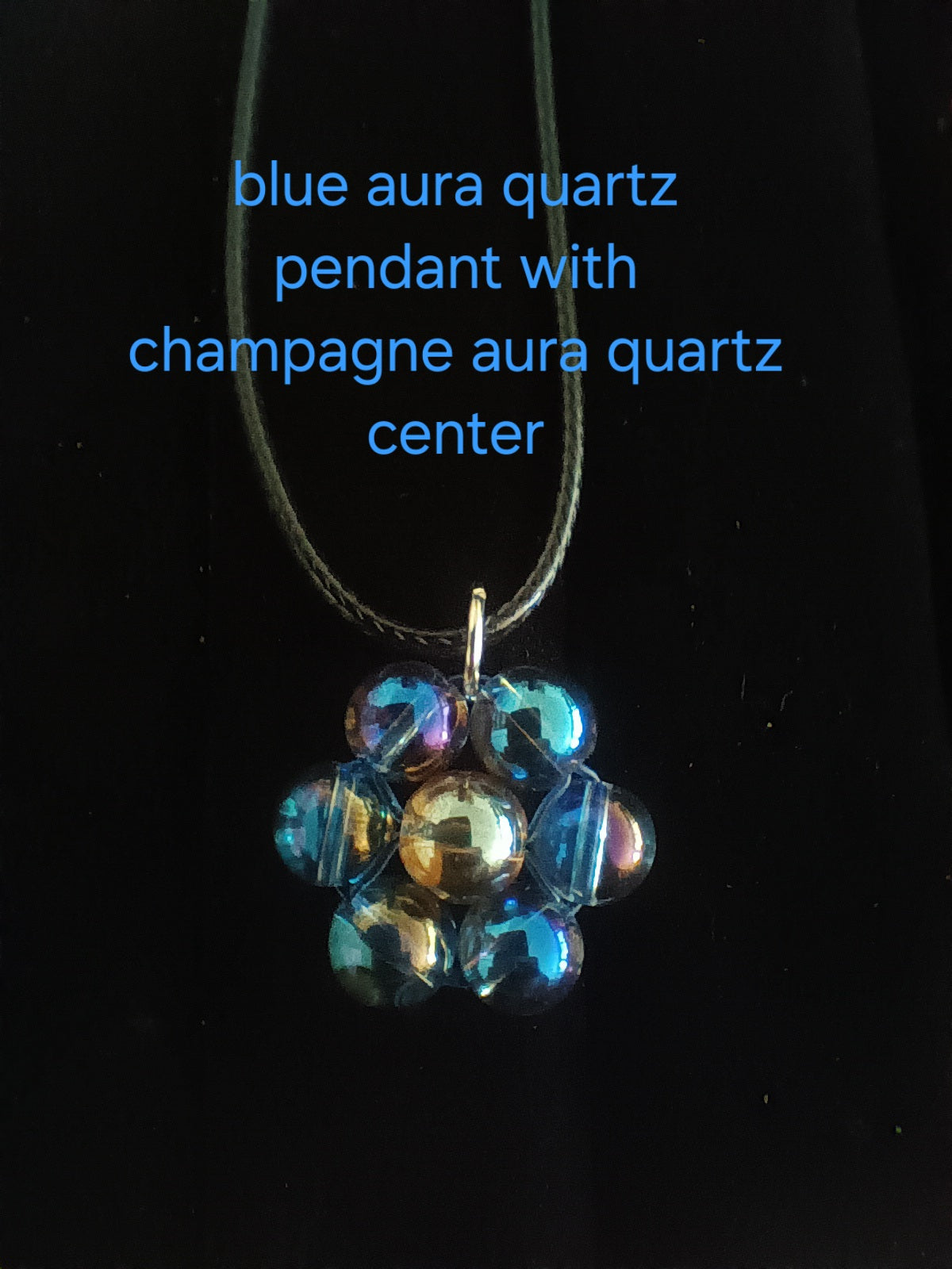 Genuine crystal flower pendant
