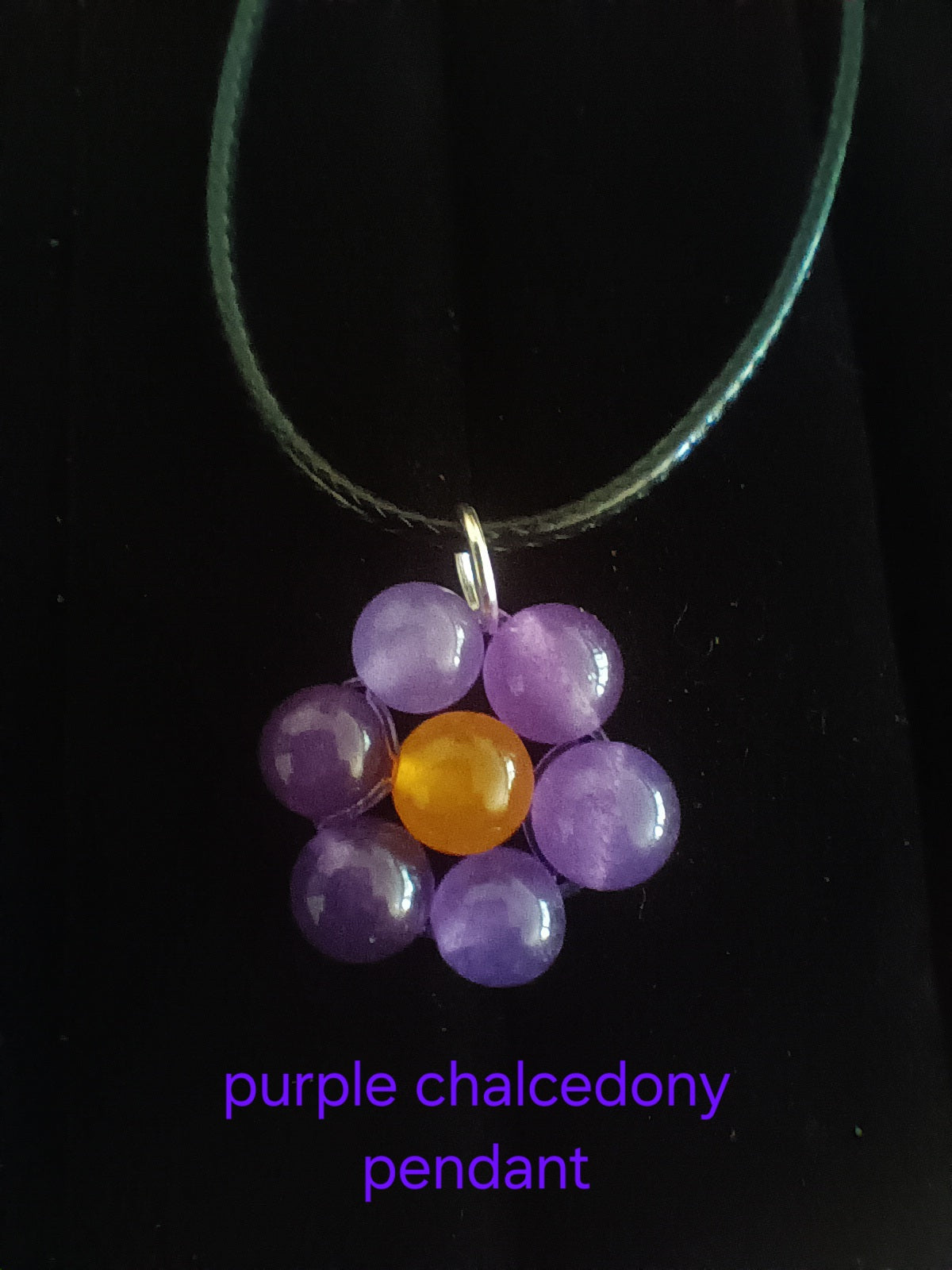 Genuine crystal flower pendant