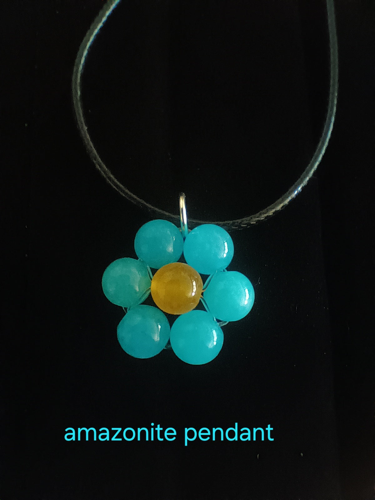 Genuine crystal flower pendant