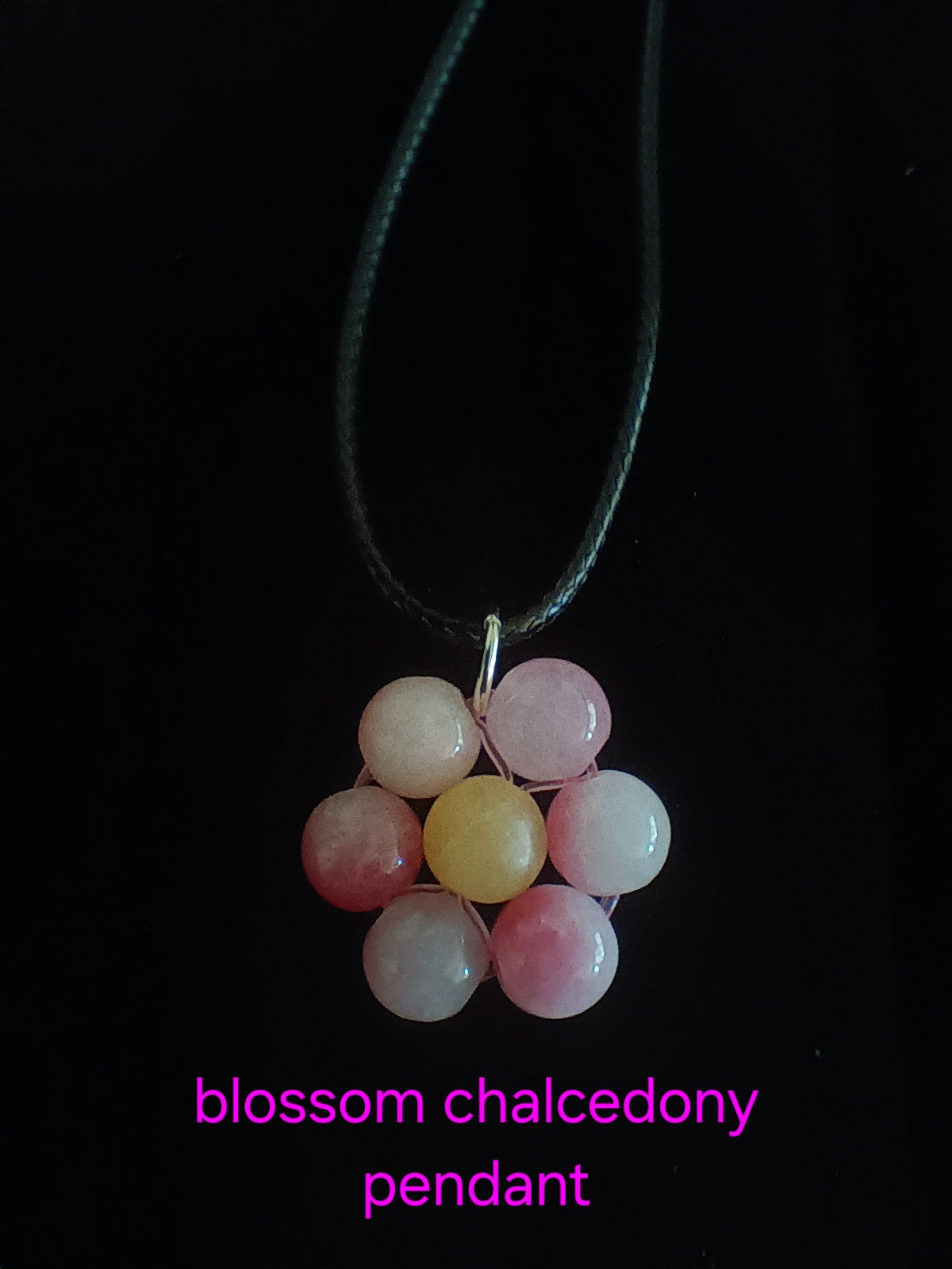 Genuine crystal flower pendant