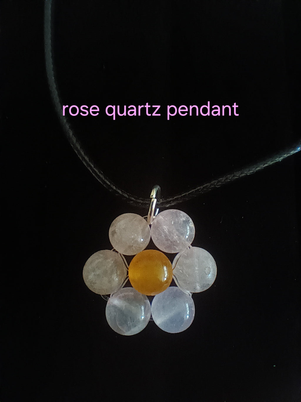 Genuine crystal flower pendant
