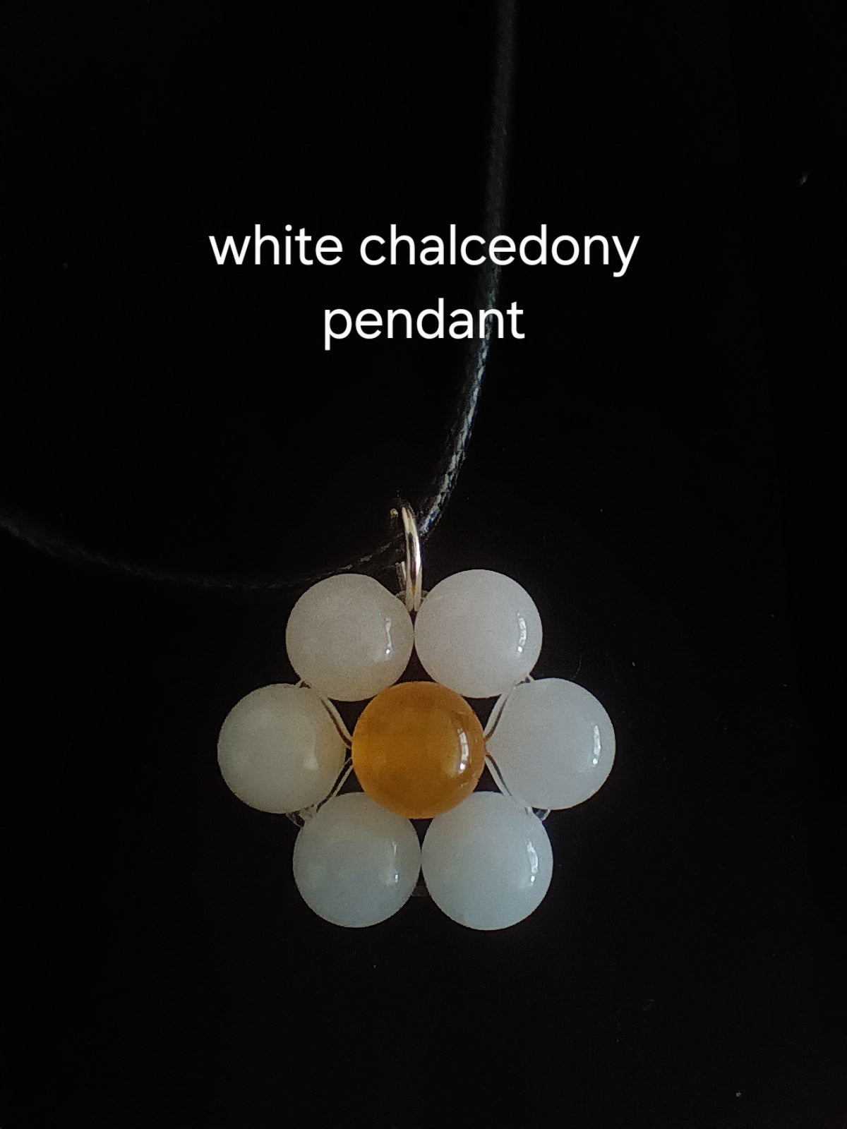 Genuine crystal flower pendant