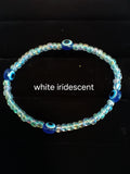 Single strand evil eye stretch bracelet