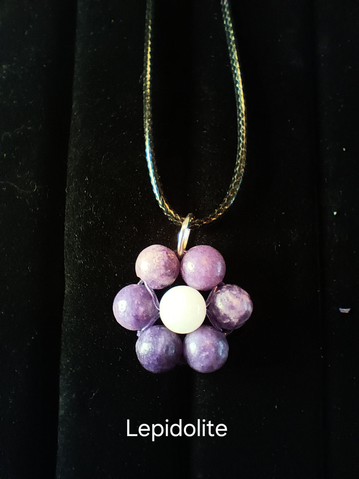Genuine crystal flower pendant
