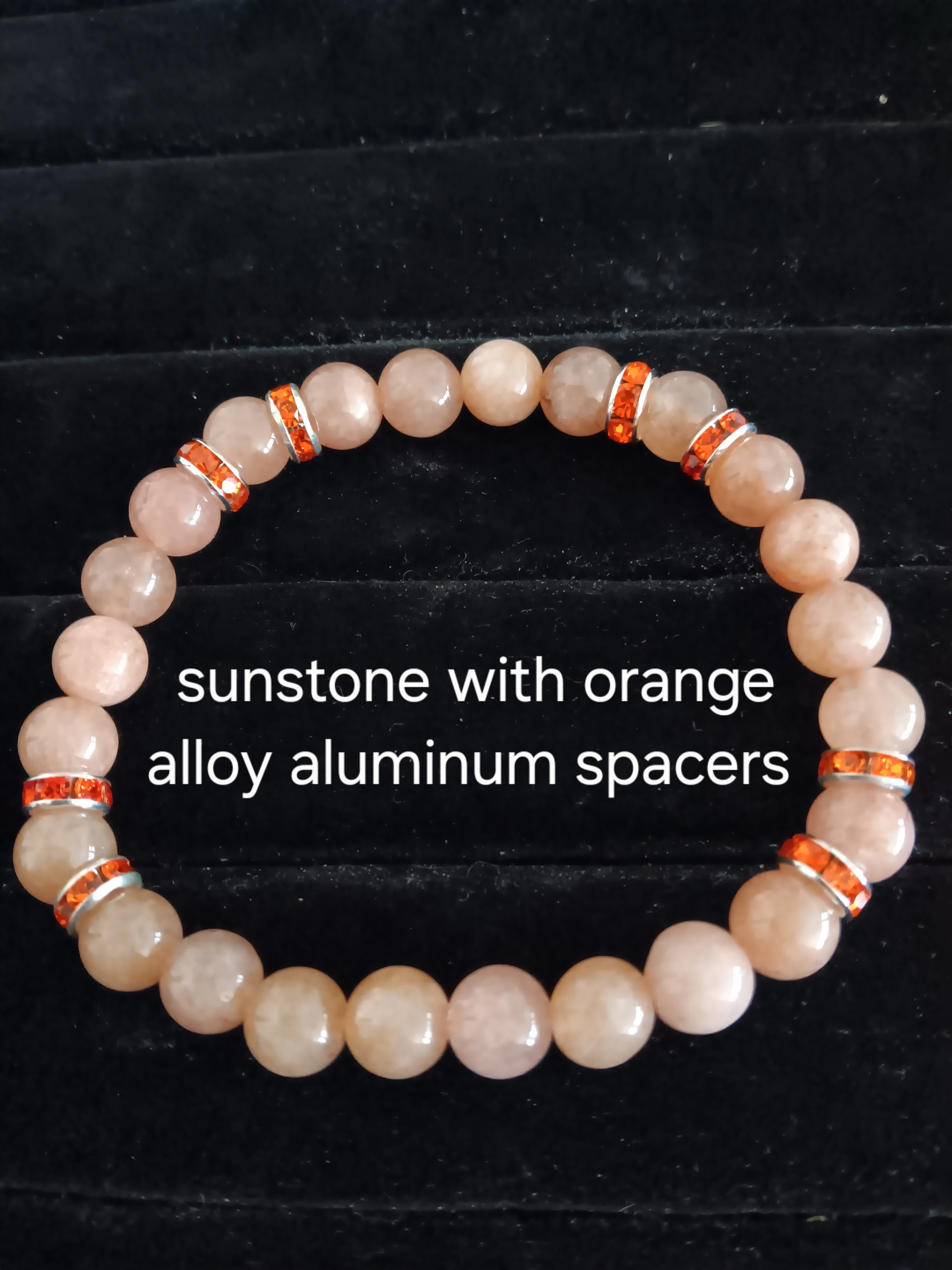 Glamorous bracelets with rhinestone spacers