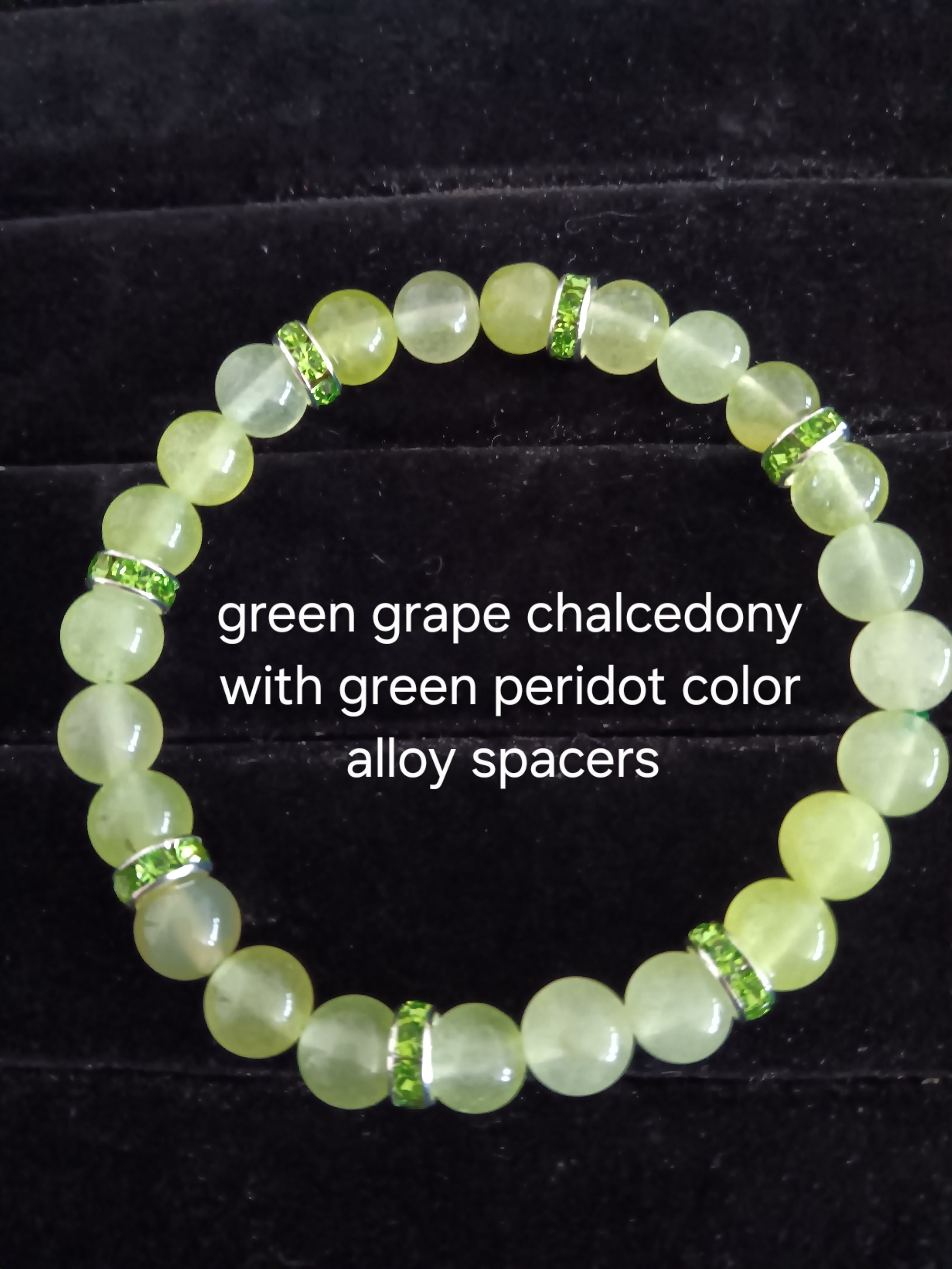 Glamorous bracelets with rhinestone spacers