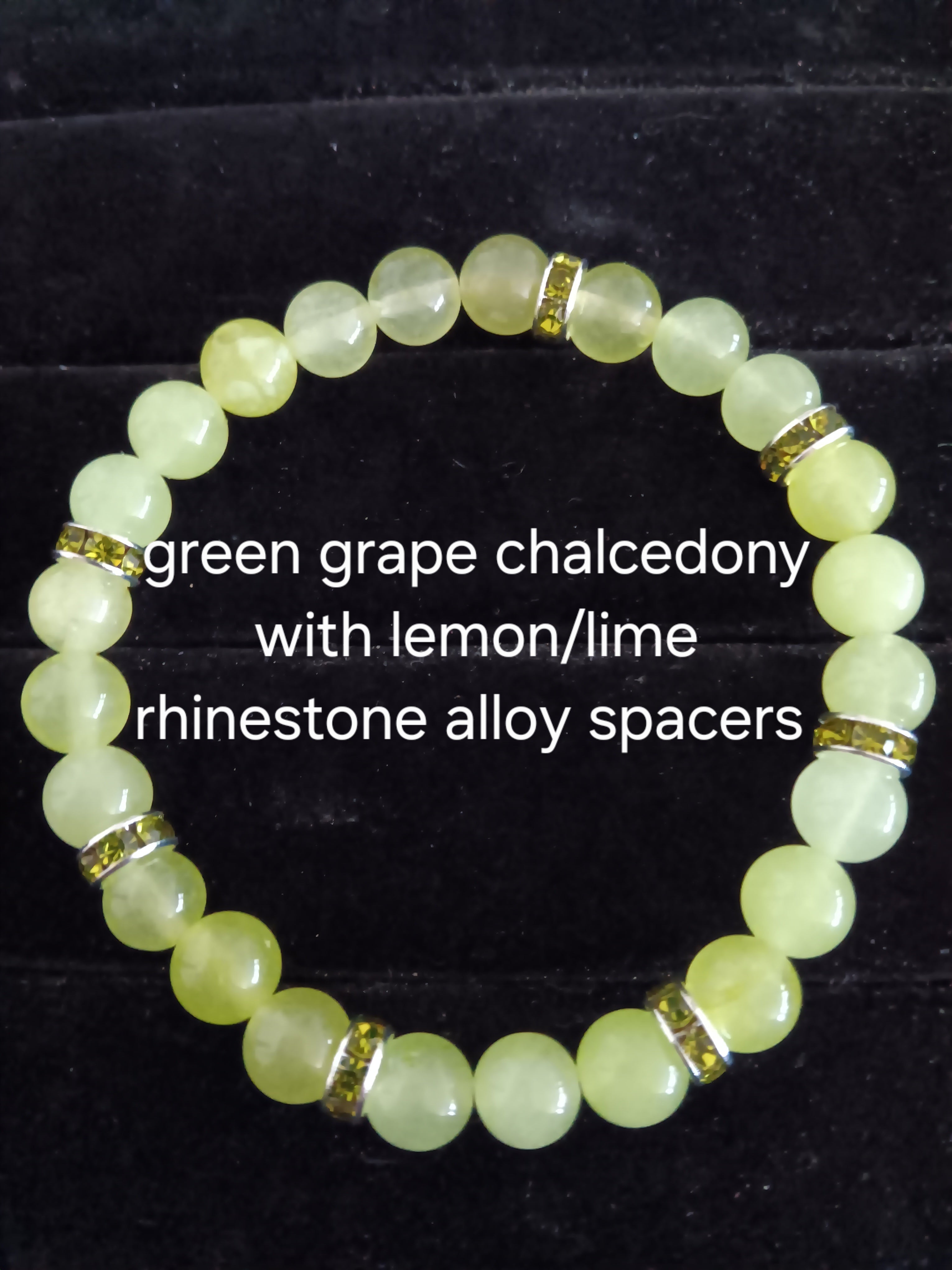 Glamorous bracelets with rhinestone spacers