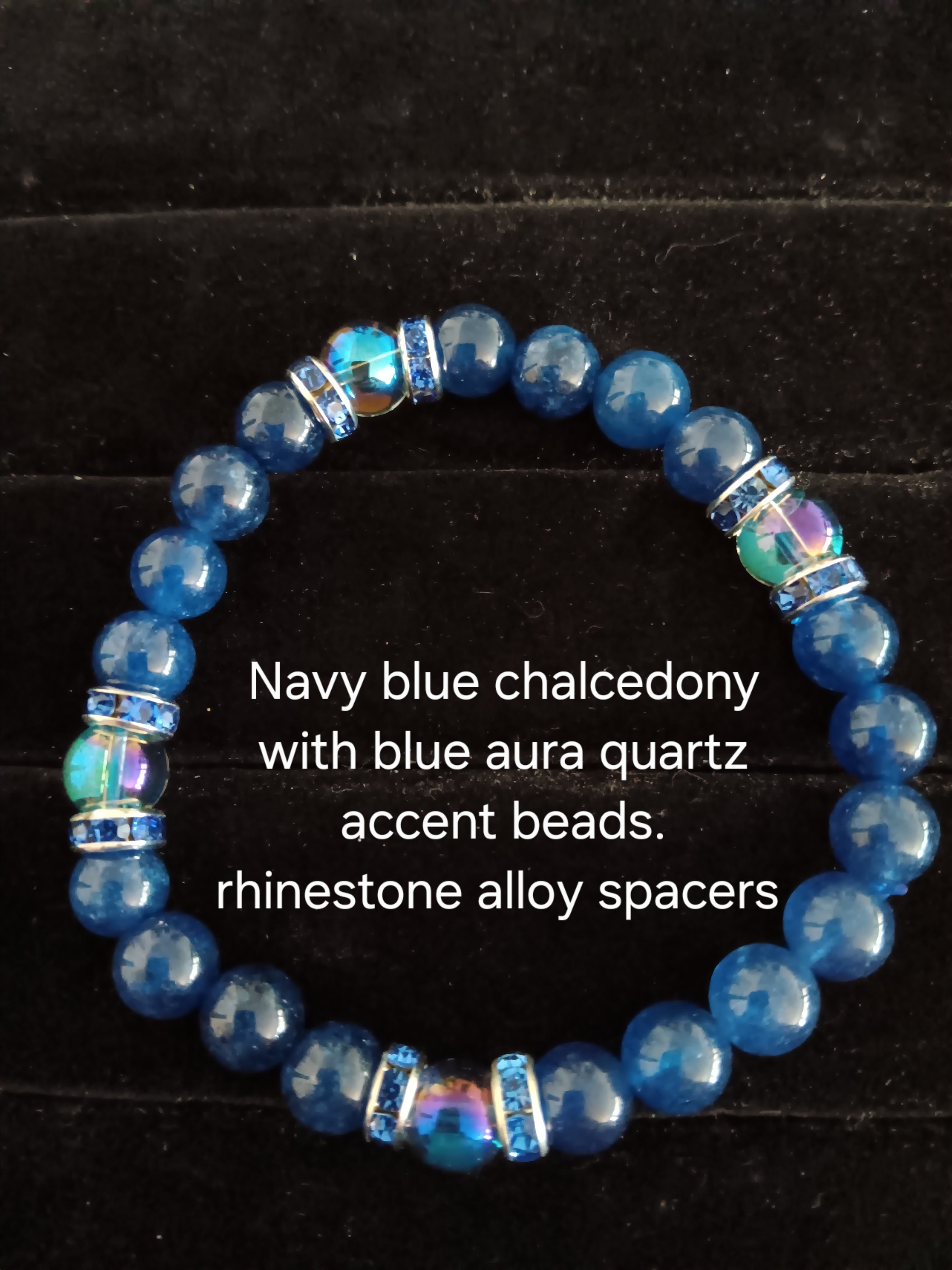 Glamorous bracelets with rhinestone spacers