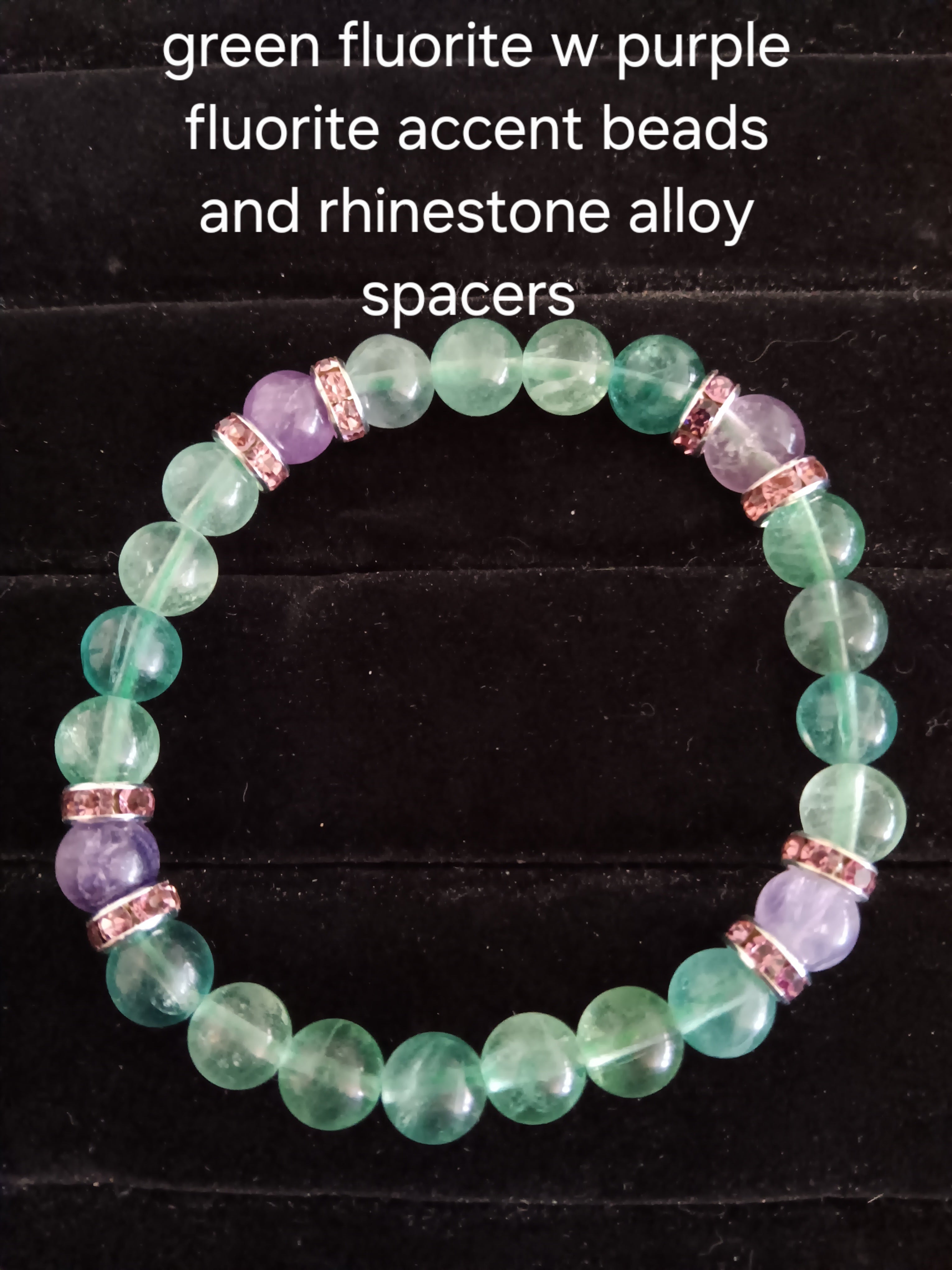 Glamorous bracelets with rhinestone spacers