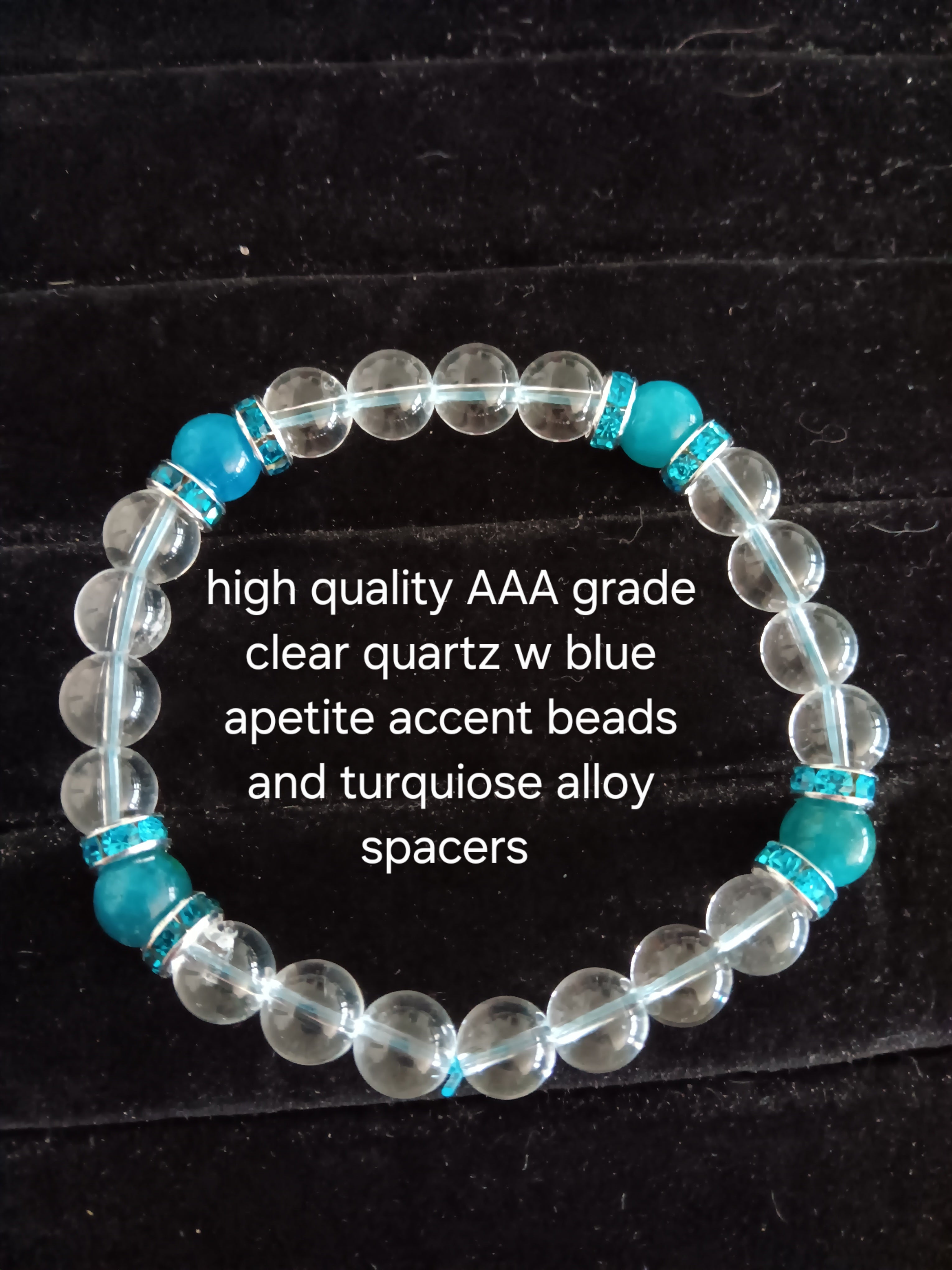 Glamorous bracelets with rhinestone spacers