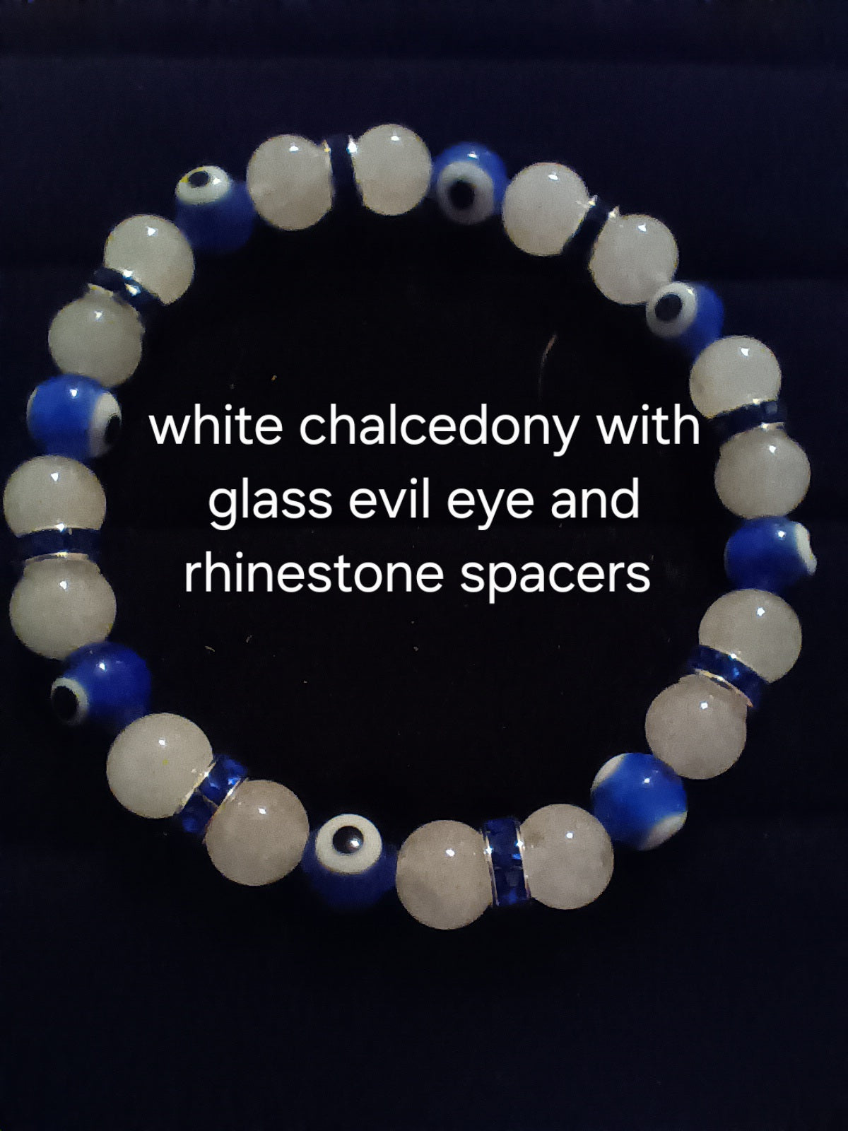 Glamorous bracelets with rhinestone spacers