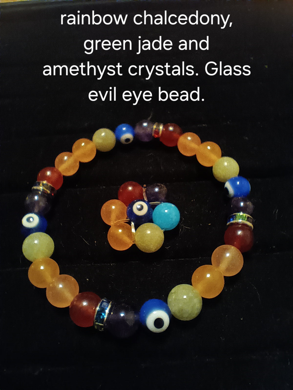 Glamorous bracelets with rhinestone spacers