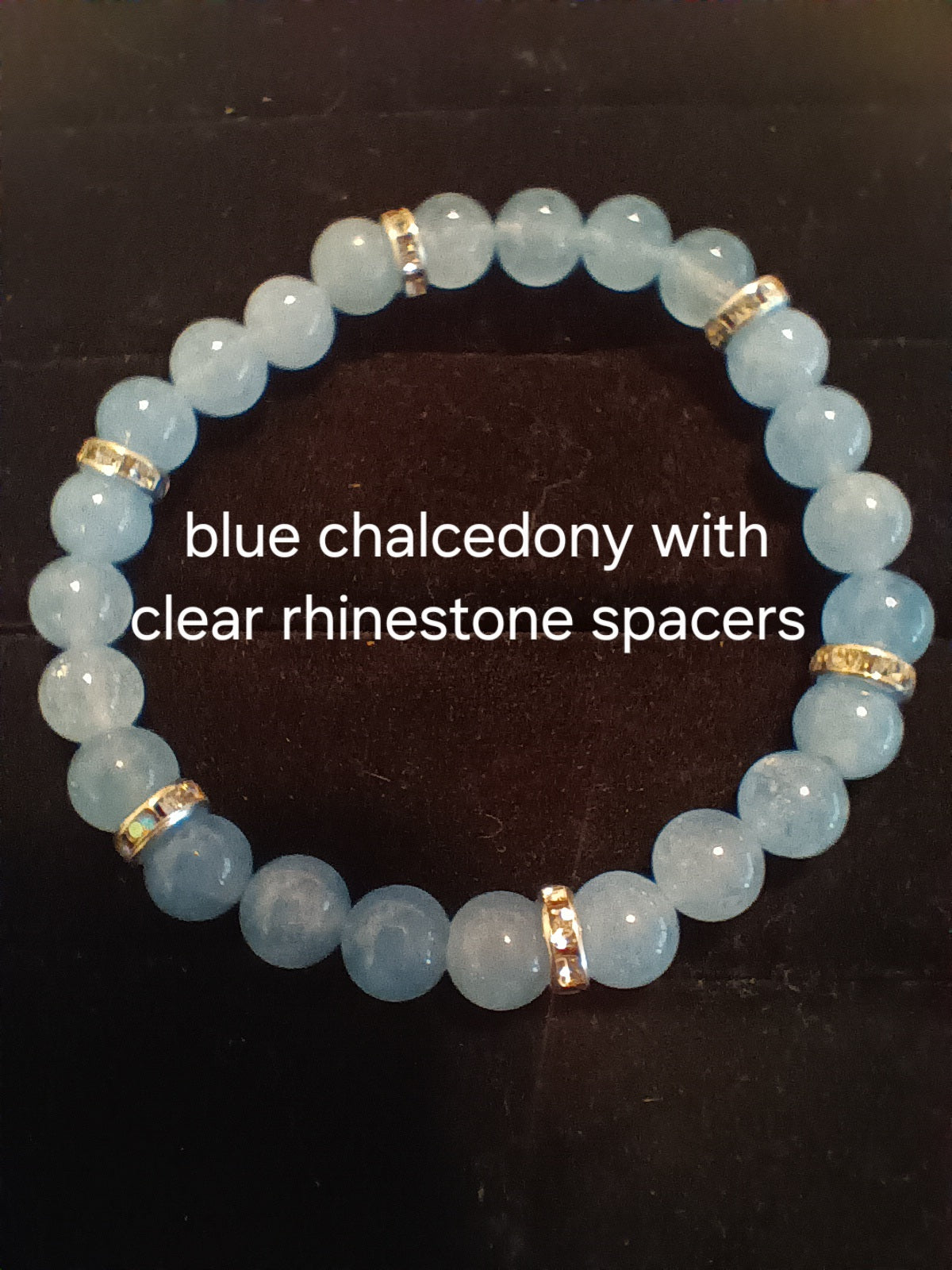Glamorous bracelets with rhinestone spacers