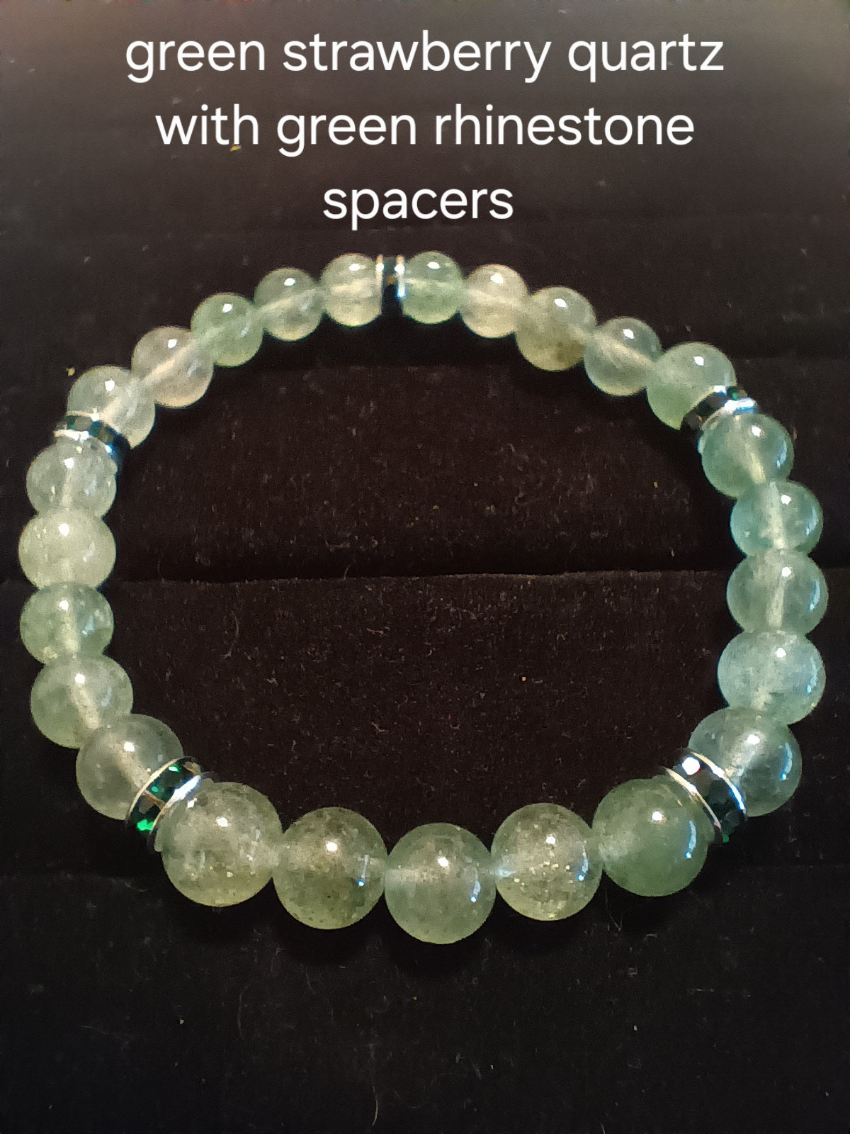 Glamorous bracelets with rhinestone spacers