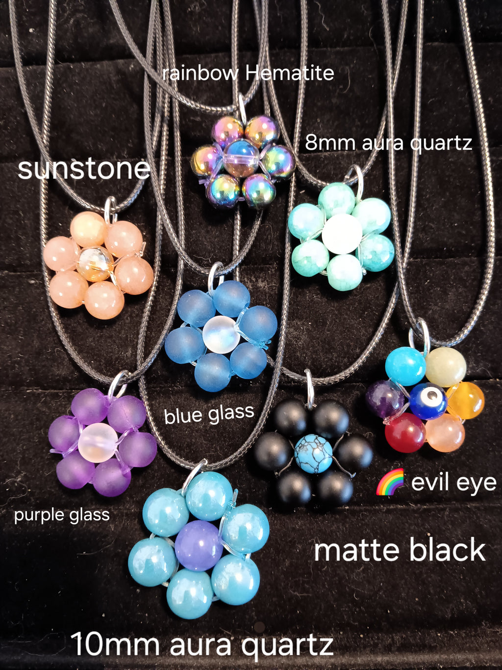 Genuine crystal flower pendant