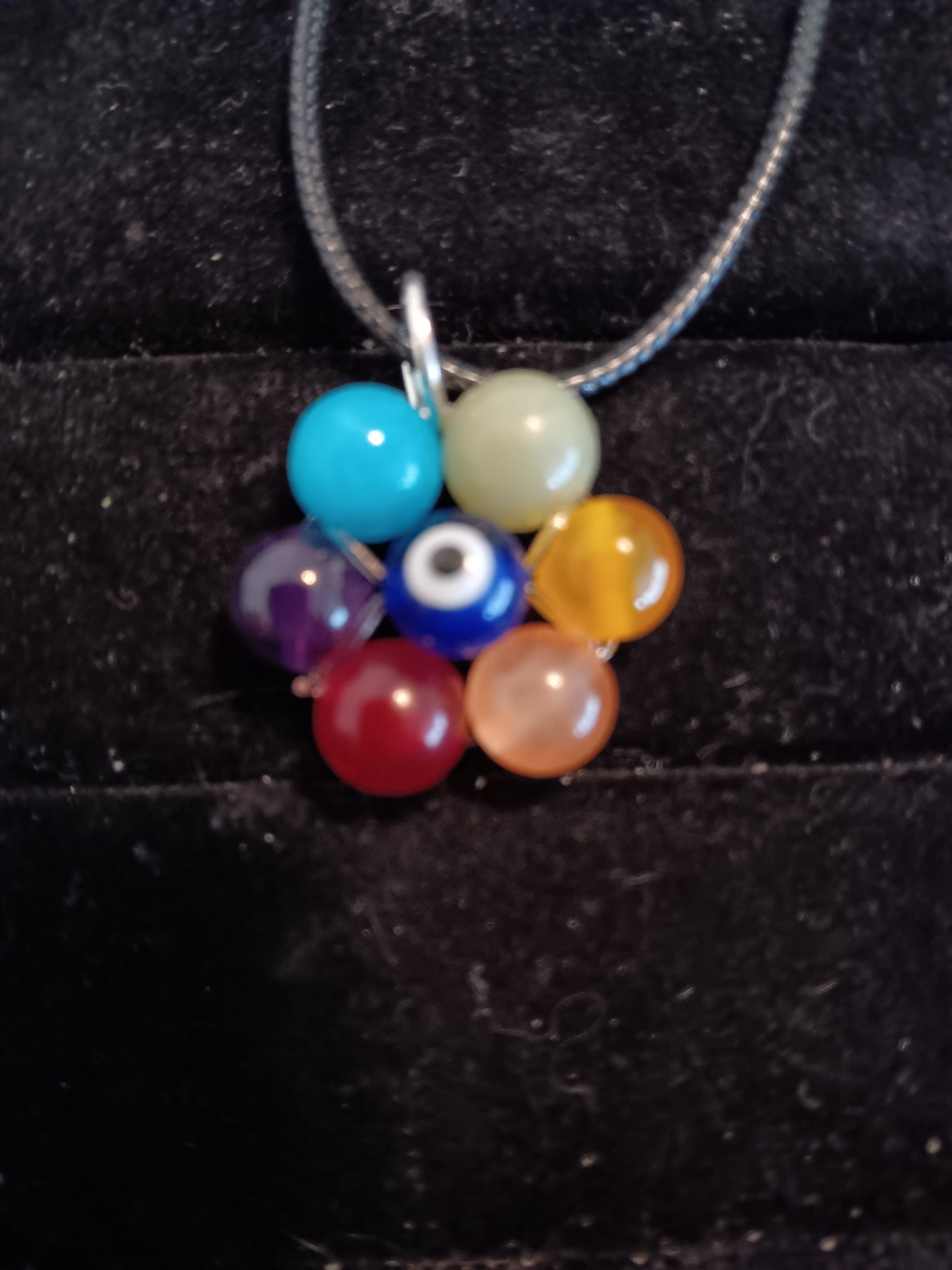 Genuine crystal flower pendant